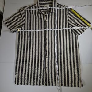Classic Black and White Striped Men's Shirt